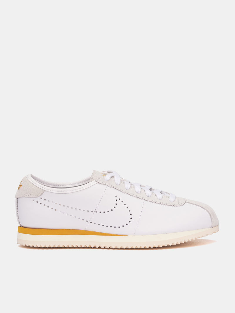 Nike White Cortez Leather Sneakers (HQ1841-100-WHITE-BRONZE-LTBONE)