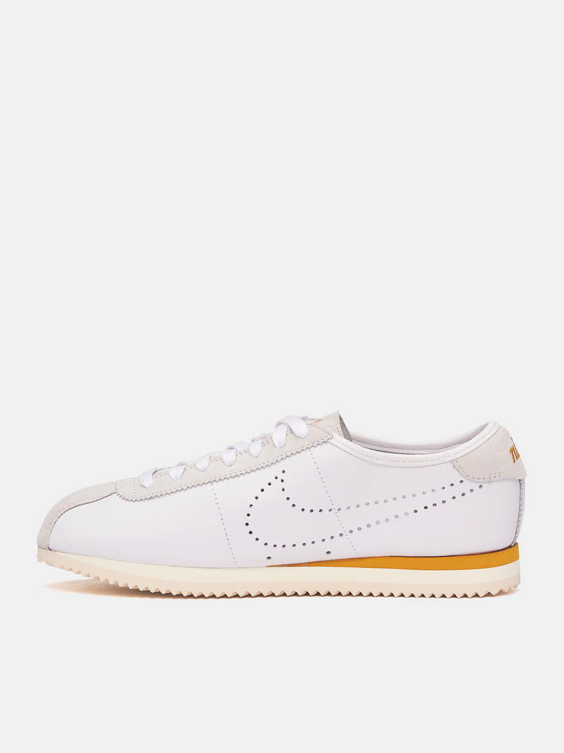 Nike White Cortez Leather Sneakers (HQ1841-100-WHITE-BRONZE-LTBONE)