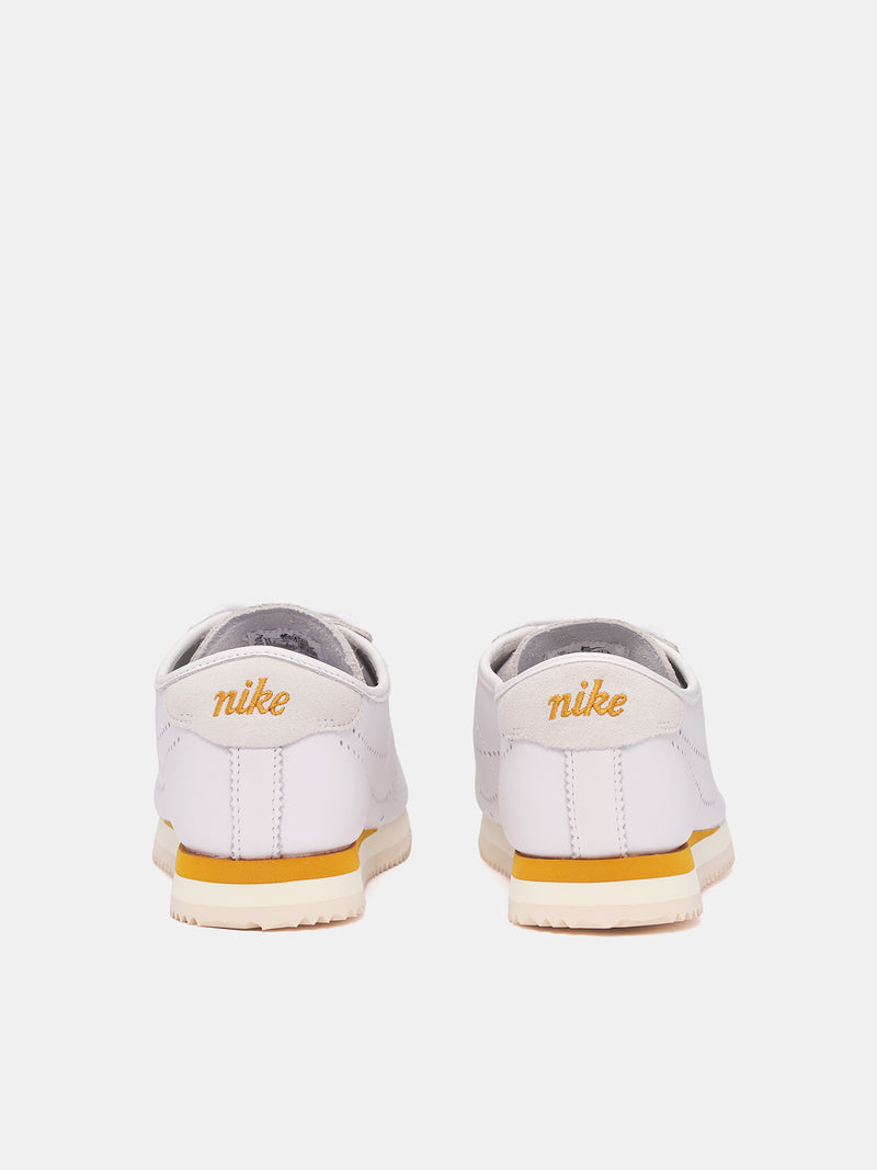 Nike White Cortez Leather Sneakers (HQ1841-100-WHITE-BRONZE-LTBONE)