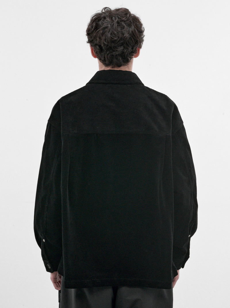 Black Zip-Front Shirt (HR-B027-W26-BLACK)