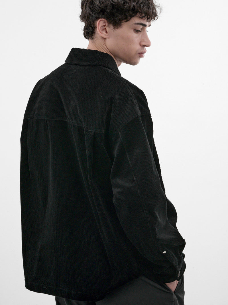 Black Zip-Front Shirt (HR-B027-W26-BLACK)