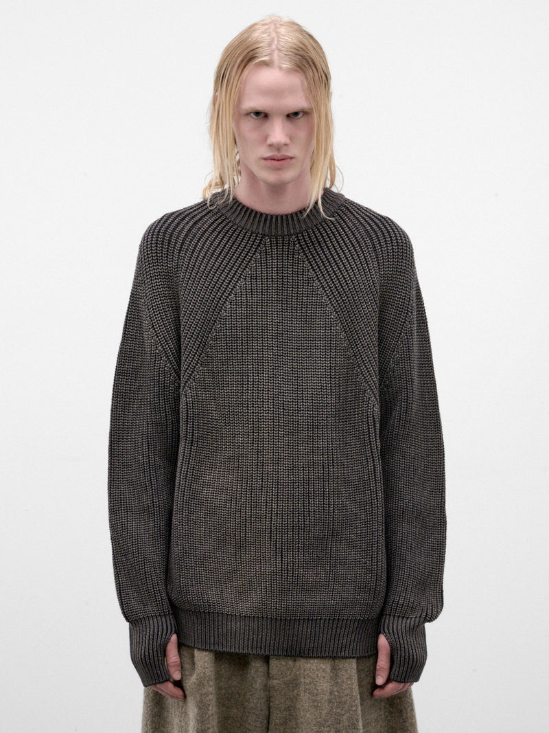 Navy Wool Knit Sweater (HR-N001-W26-NAVY)