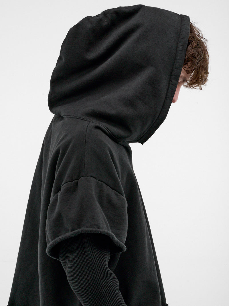 Black Layered Thermal Hoodie (HR102015-BLACK-BLACK-SS26)