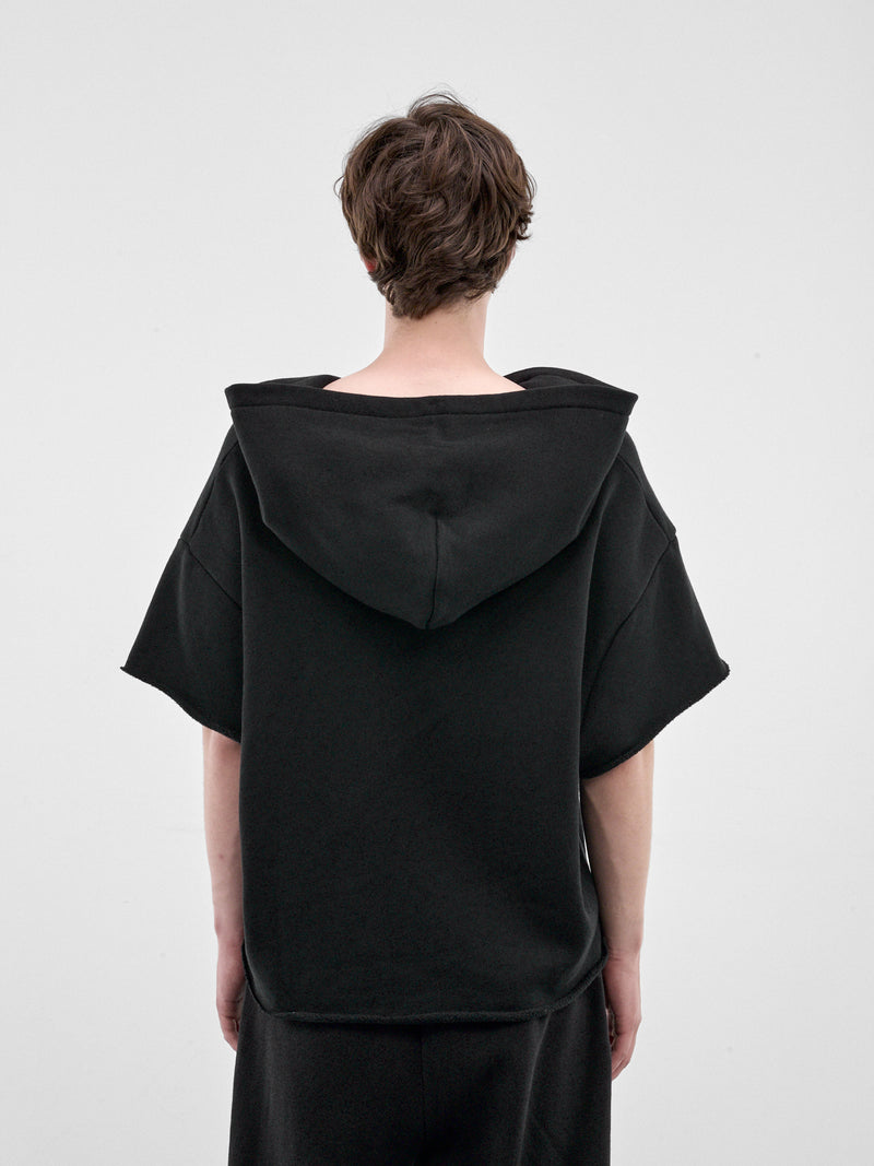 Black Short Sleeve Hoodie (HR10203-BLACK)