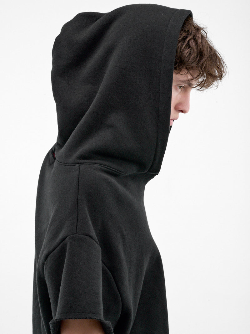 Black Short Sleeve Hoodie (HR10203-BLACK)