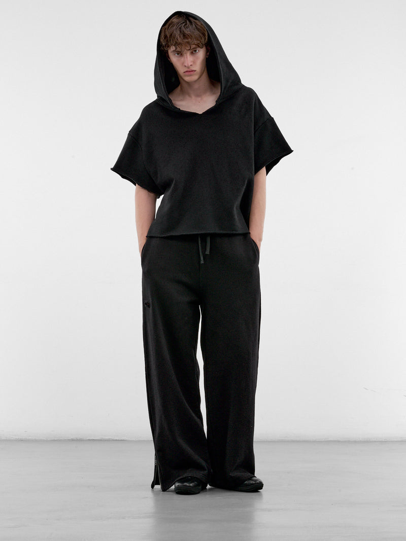 Black Short Sleeve Hoodie (HR10203-BLACK)
