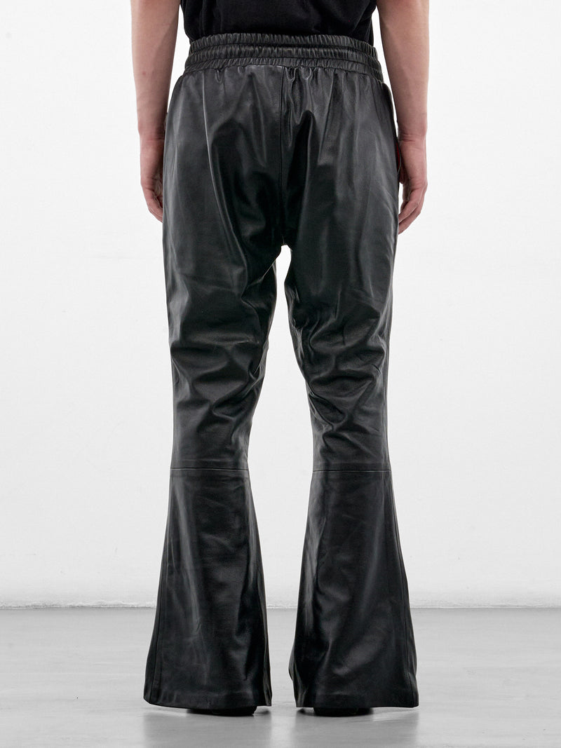 Black Leather Flared Pants (HR10308-BLACK)