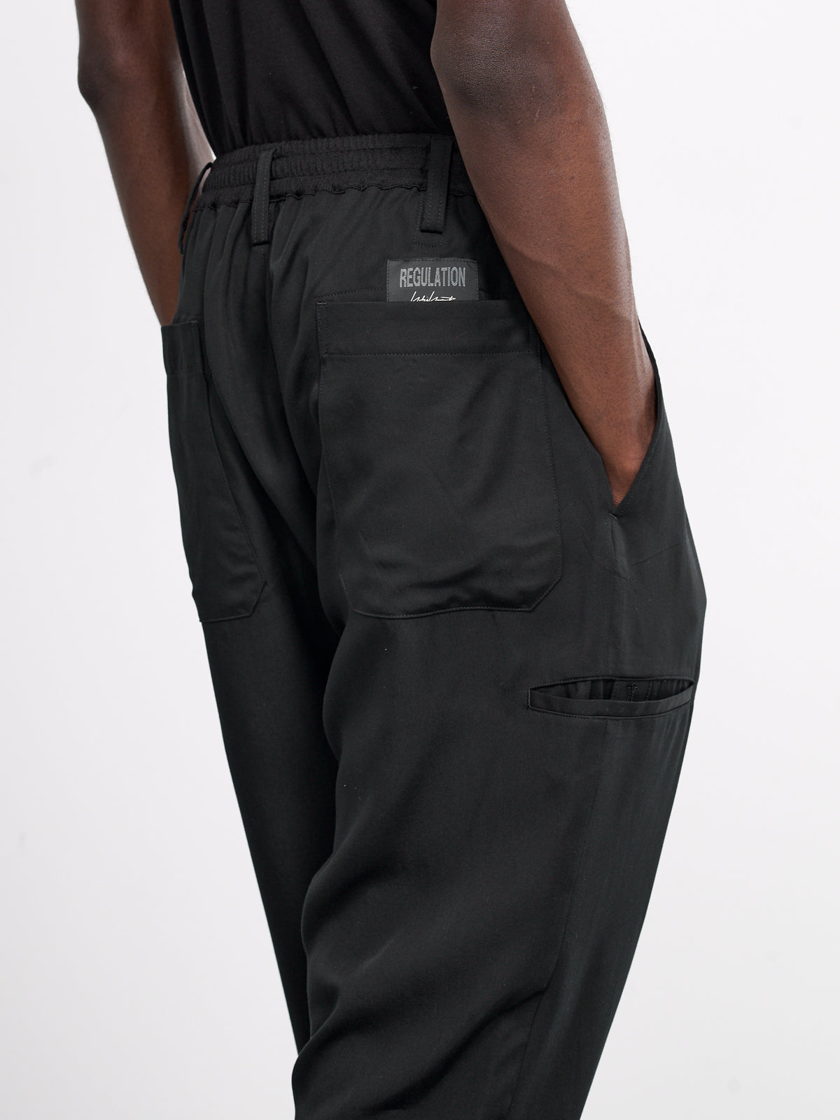 Elasticated Trousers (HS-P03-240-BLACK)