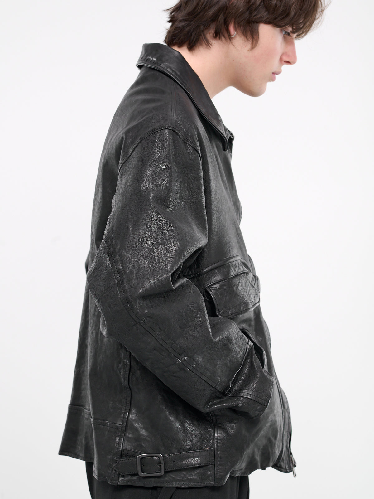 Leather Jacket (HS-Y94-701-BLACK)