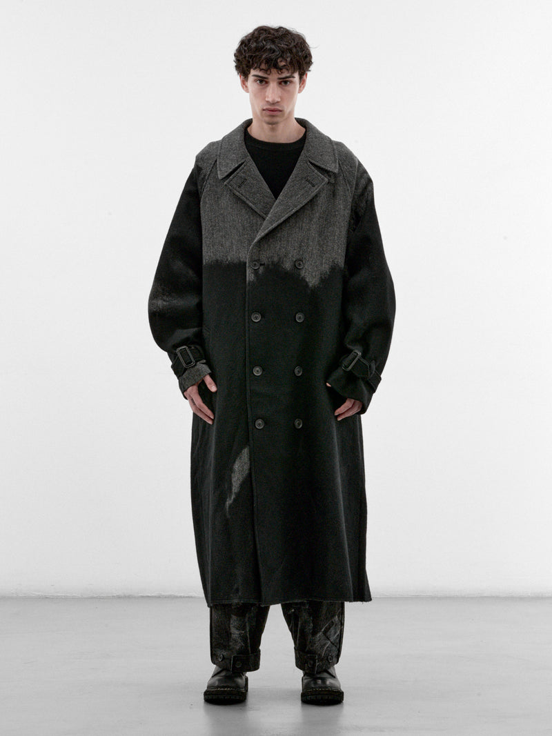 Gray Wool Raglan Coat (HW-C09-143-1-GREY)