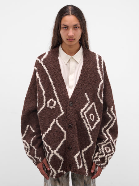 Ilya Brown Alpaca-Wool Cardigan (ILYA-M25KN7046-BROWN)
