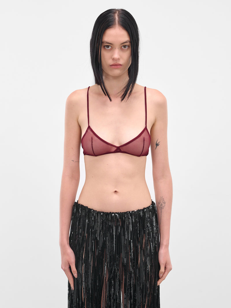 Red Semi-Sheer Mesh Bralette (IOFW25BK02A-2-RUBY)