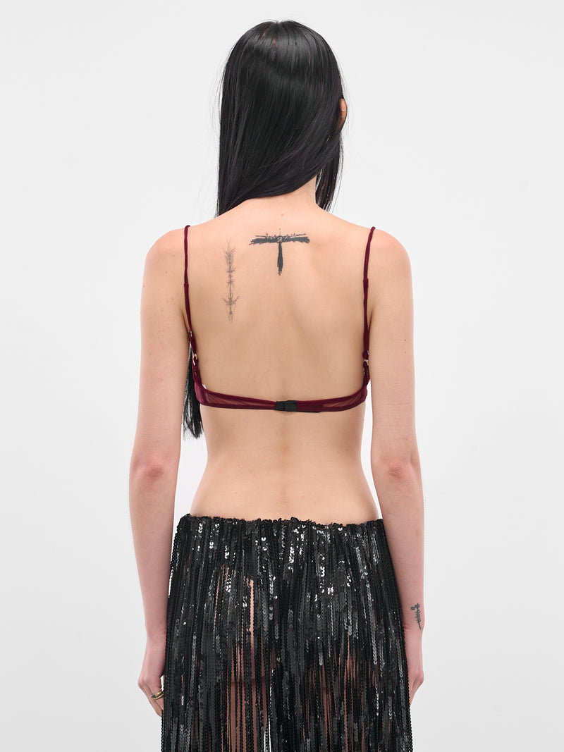 Red Semi-Sheer Mesh Bralette (IOFW25BK02A-2-RUBY)