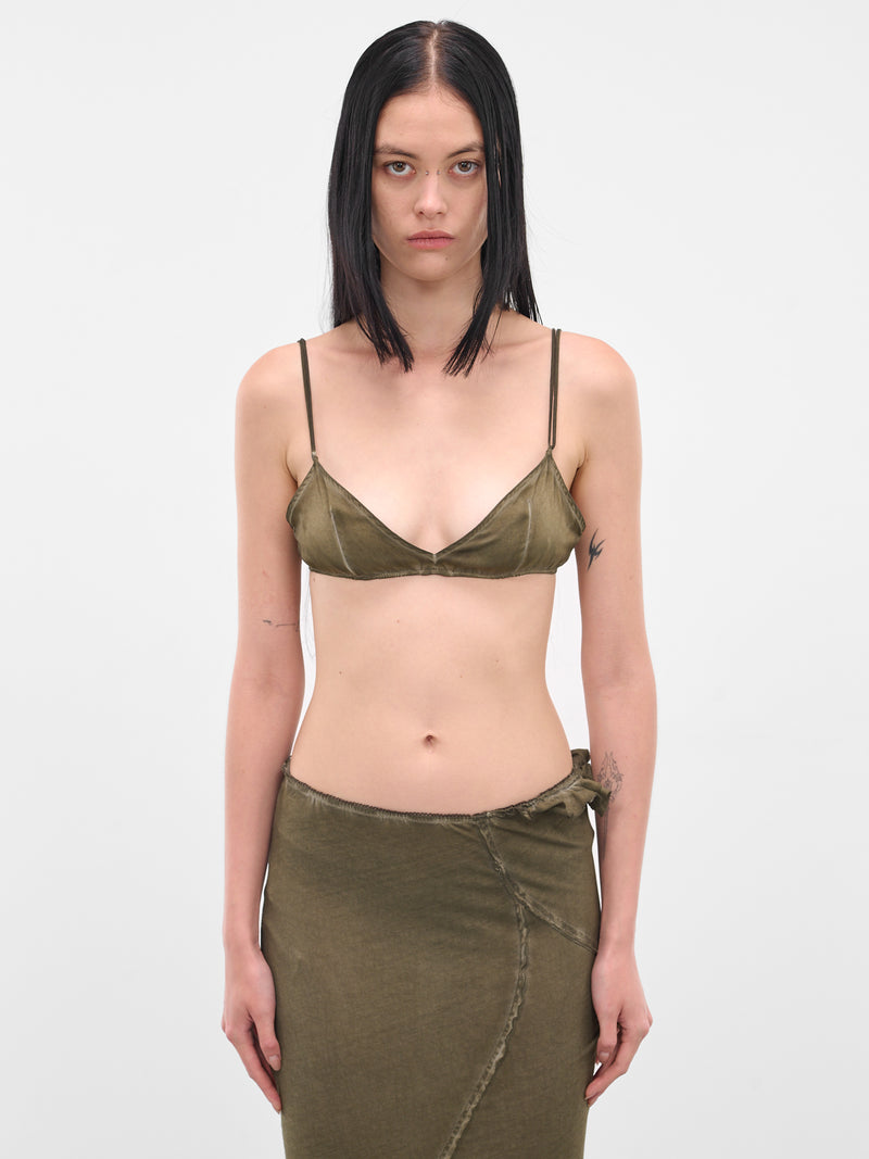 Olive Silk Jersey Bralette (IOFW25BK02B-1-DARK-OLIVE)