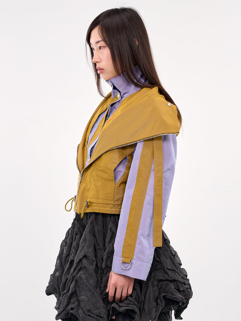 Erro Two-Tone Layered Jacket (J01-22-PATINA-GOLD-LAVENDER)