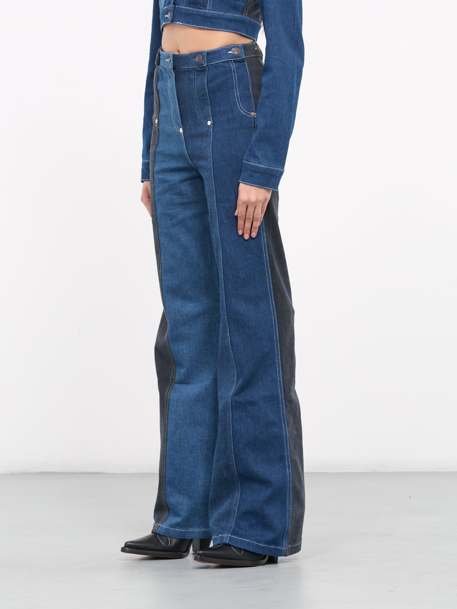 Denim Patchwork Jeans (J0301-3239-1888-BLUE)