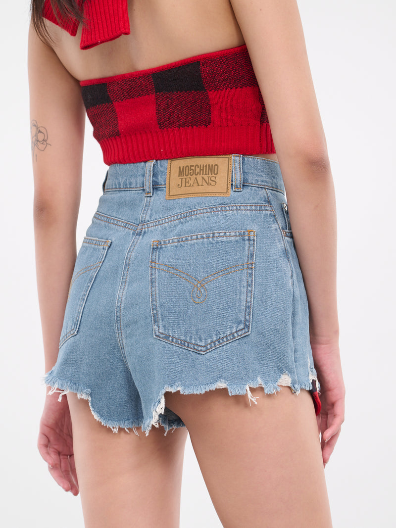 Check Denim Shorts (J0309-8737-BLUE)