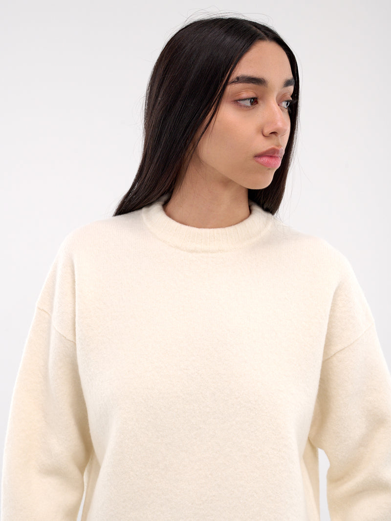 Frayed Knit Sweater (J03GP0156-J14754-COCONUT)