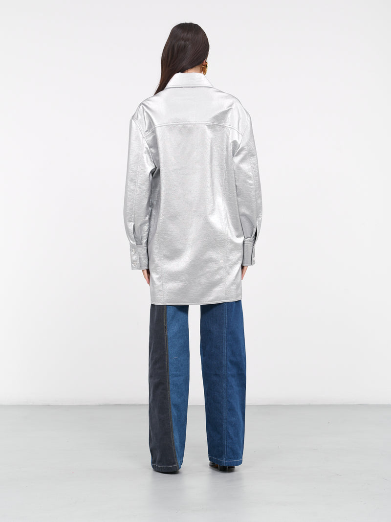 Coated Overshirt Jacket (J0614-3221-610-SILVER)
