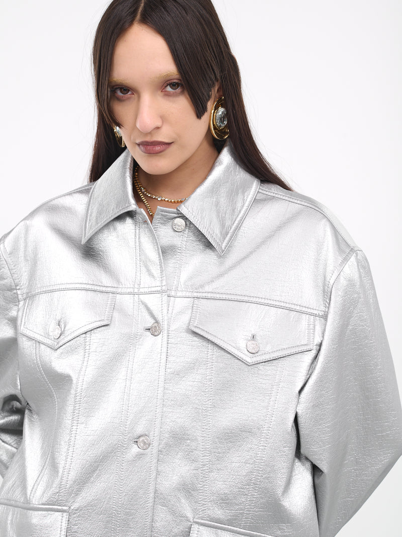 Coated Overshirt Jacket (J0614-3221-610-SILVER)