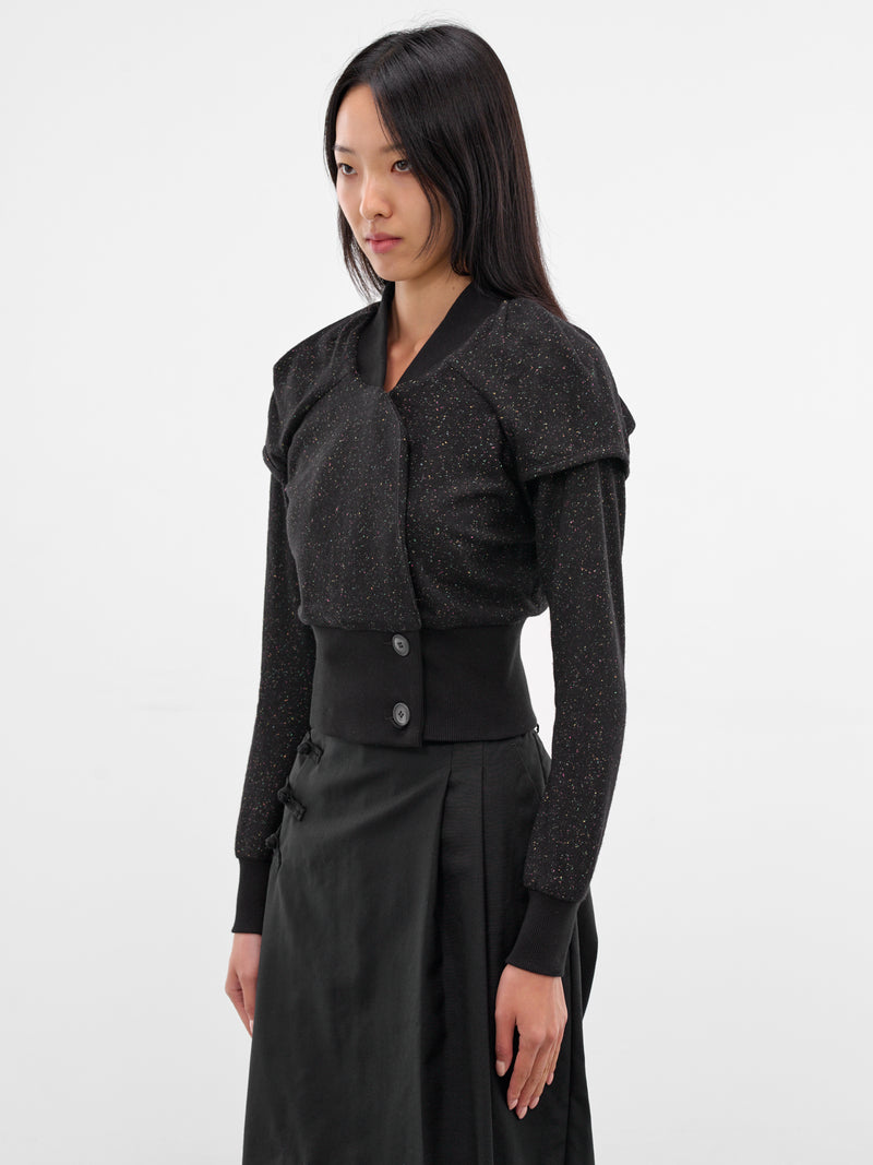 Lauterbach Black Speckled Jersey Jacket (J07-78-SPECKLED-BLACK)