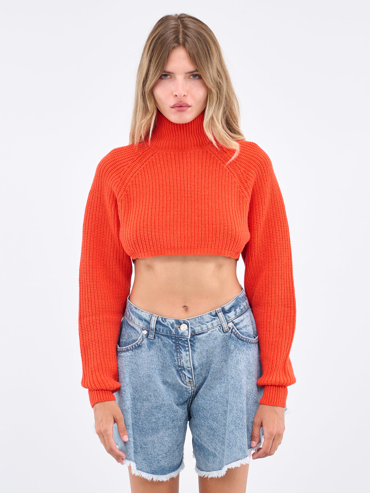 Knit Crop Sweater (J0922-8706-1051-RED)