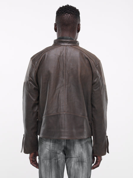balmacaan leather jacket | OHOTORO