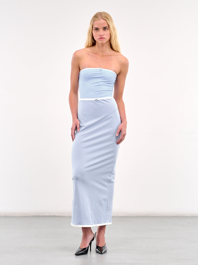 Jersey Maxi Skirt (J108-L-BLUE)