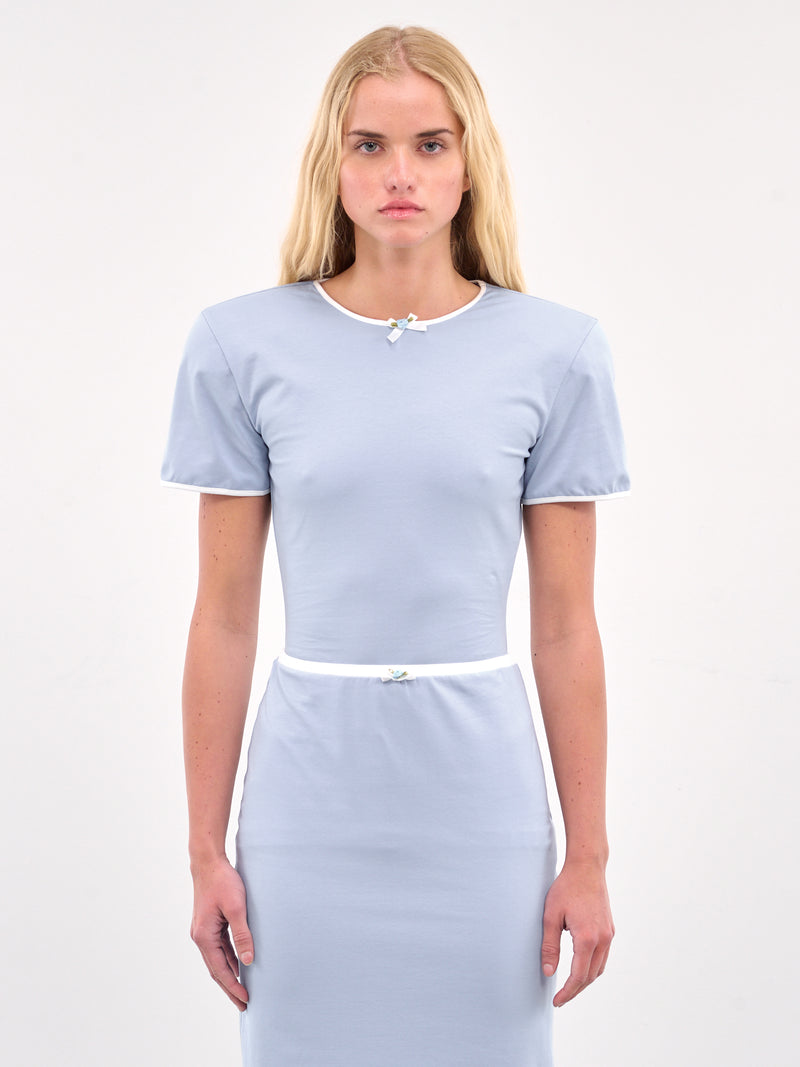 Shoulder Pad Tee (J116-BLUE)