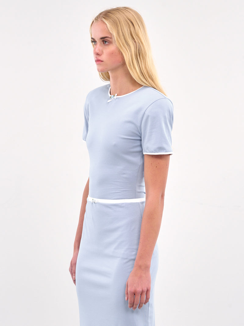 Shoulder Pad Tee (J116-BLUE)