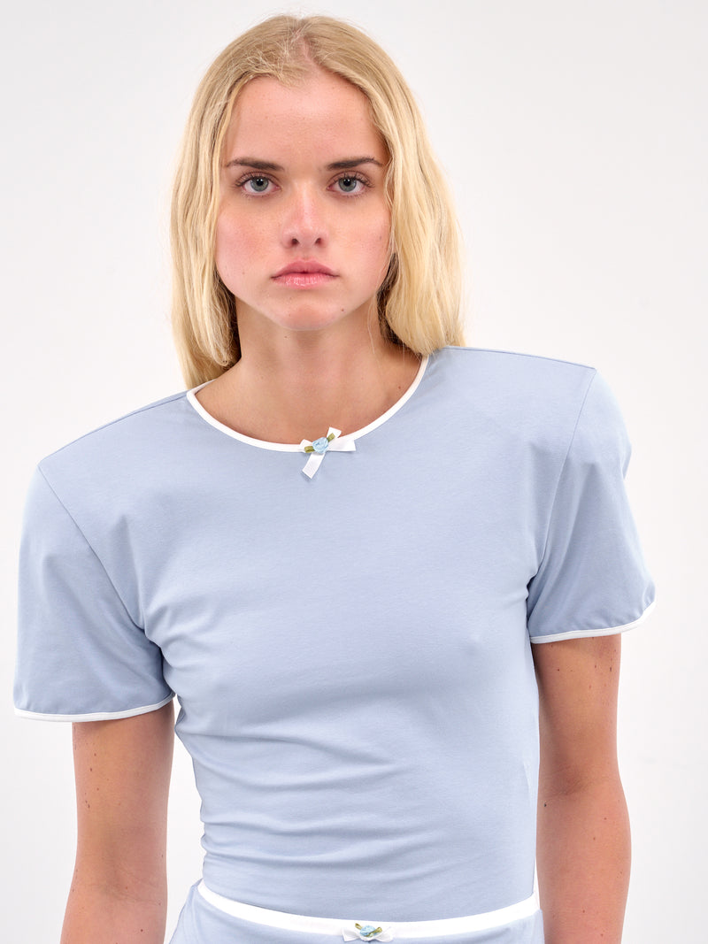 Shoulder Pad Tee (J116-BLUE)