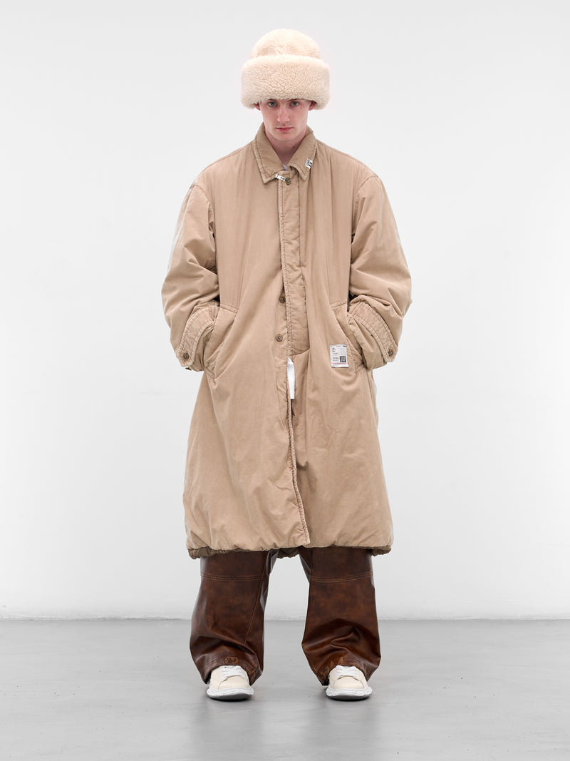 Brown Leather Elastic Waist Pants (A15PT073-BROWN)