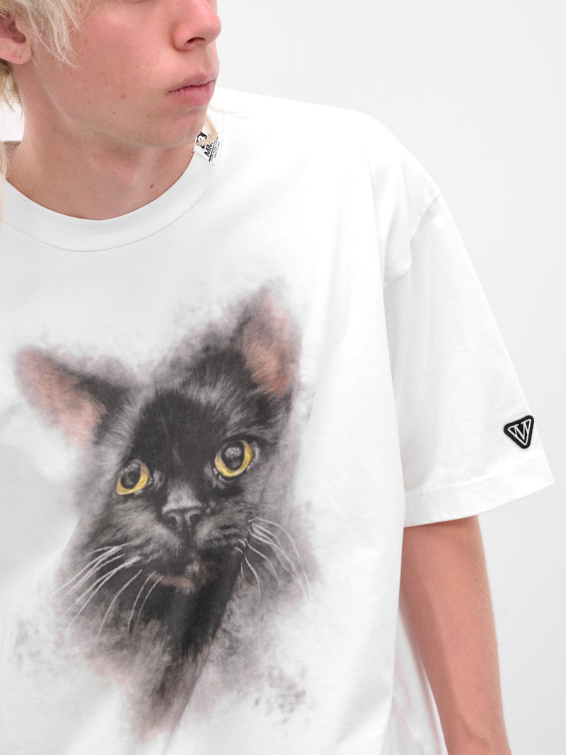 White Cat Graphic Oversized Tee (J15TS762-WHITE)