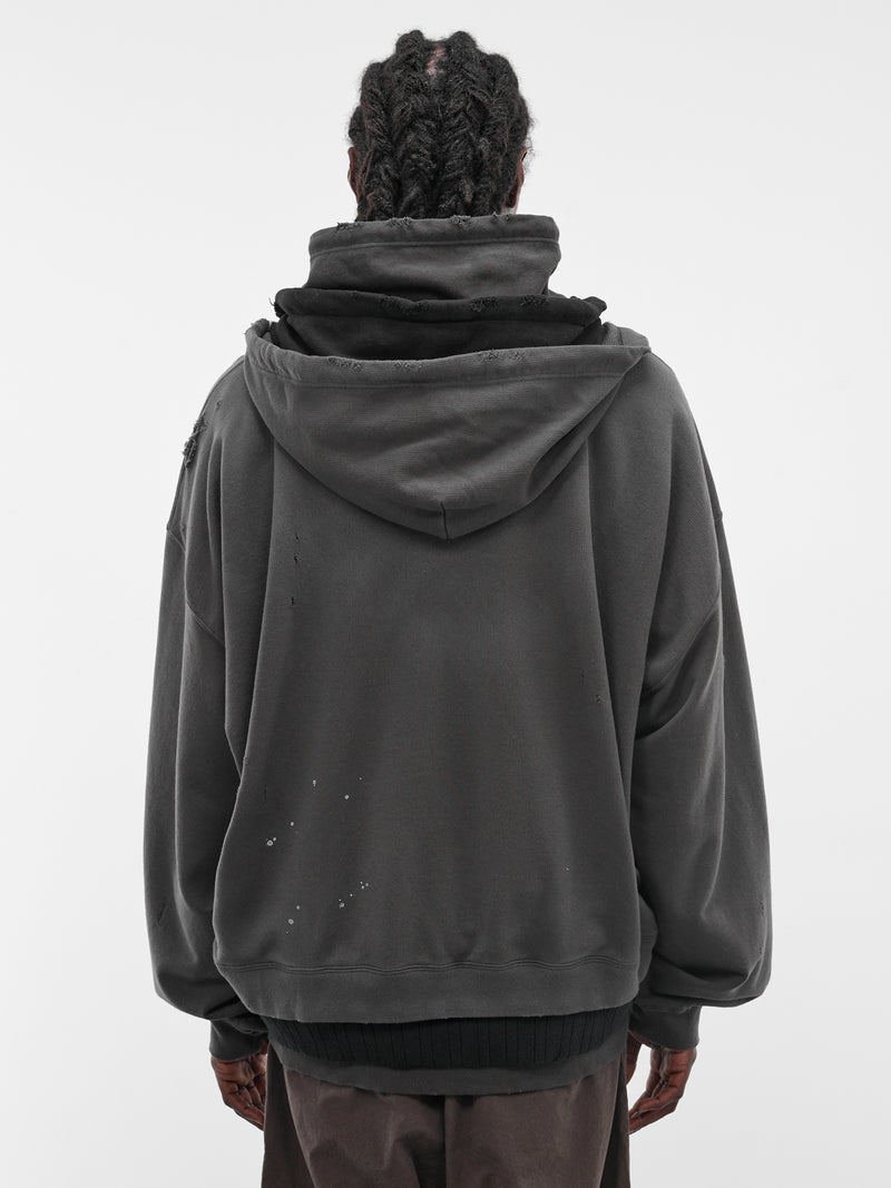 Black Triple Layer Zip Hoodie (J16PK761-BLACK)