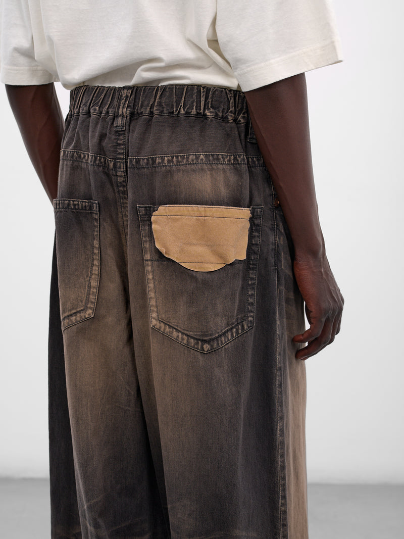 Black Faded Denim Baggy Jeans (J16PT123-BLACK)