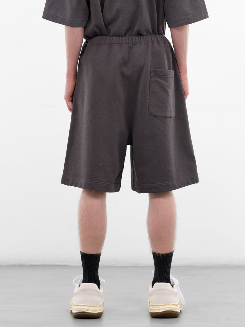Black Scribble Graphic Sweat Shorts (J16SP773-BLACK)