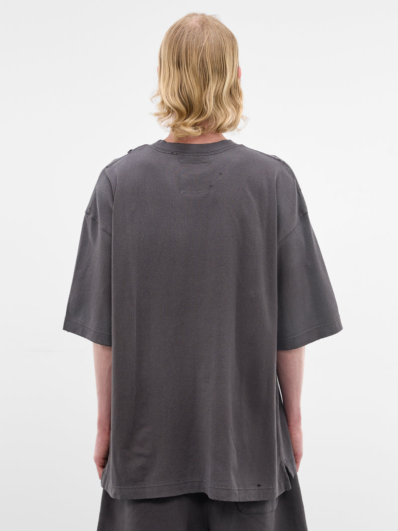 Black Oversized Scribble Graphic Tee (J16TS831-BLACK)