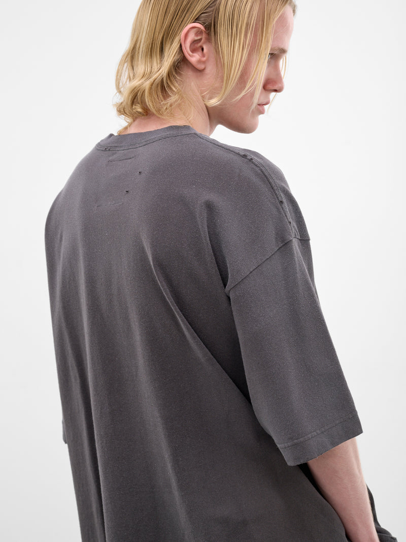 Black Oversized Scribble Graphic Tee (J16TS831-BLACK)