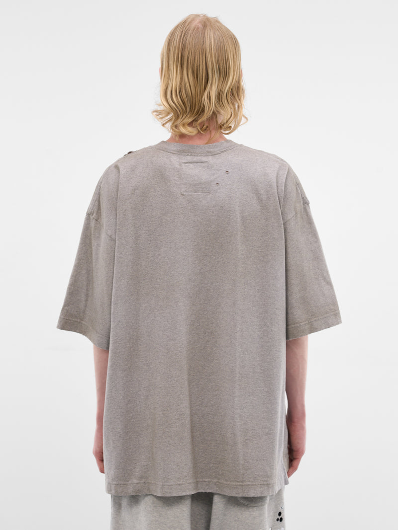 Gray Oversized Scribble Graphic Tee (J16TS831-GRAY)