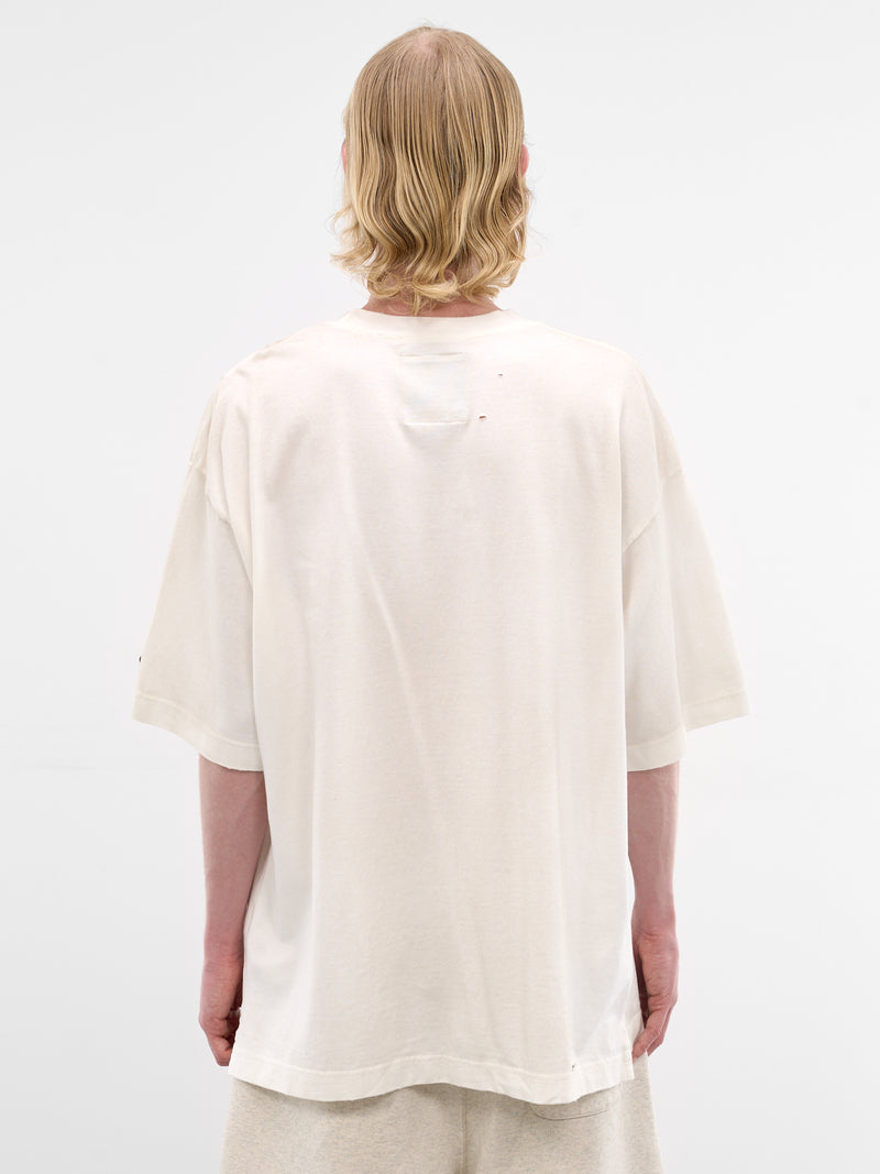 White Oversized Scribble Graphic Tee (J16TS831-WHITE)