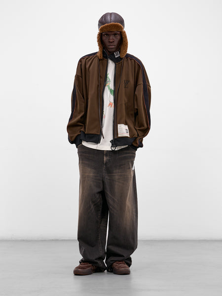 Brown Amateur Sewing Track Jacket (A16JK581-BROWN)
