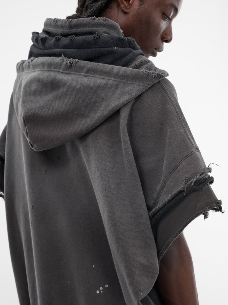 Triple Layered Zip Hoodie Vest (J16VT762-BLACK)