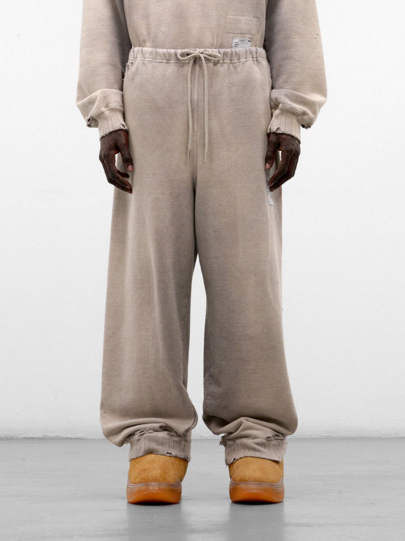 Beige Cotton Baggy ETNN Sweatpants (J17PT724-BEIGE)