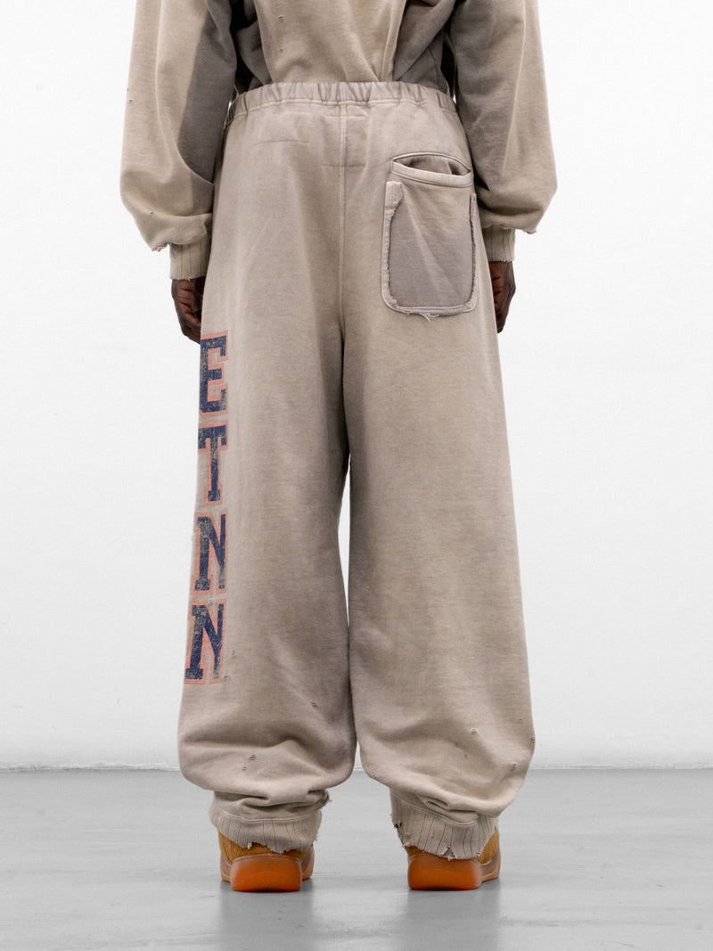 Beige Cotton Baggy ETNN Sweatpants (J17PT724-BEIGE)