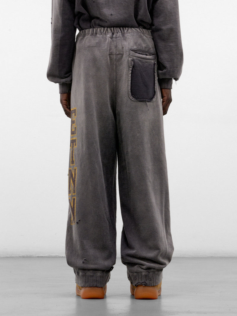 Black Cotton Baggy ETNN Sweatpants (J17PT724-BLACK)