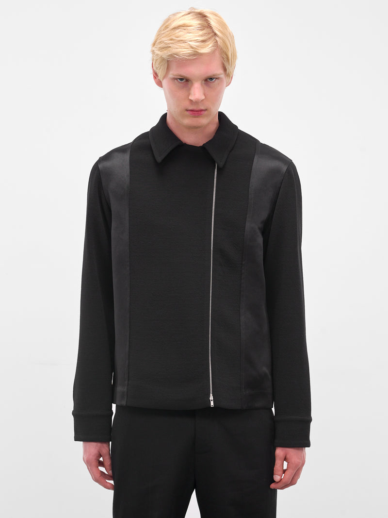 Black Double-Breasted Zip Jacket (J21DL0247-J20328-BLACK)