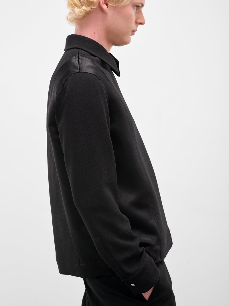 Black Double-Breasted Zip Jacket (J21DL0247-J20328-BLACK)