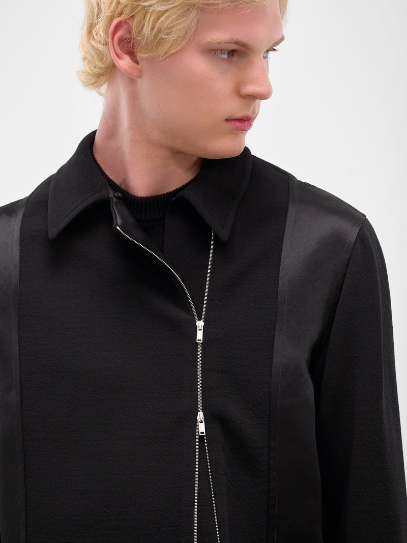 Black Double-Breasted Zip Jacket (J21DL0247-J20328-BLACK)