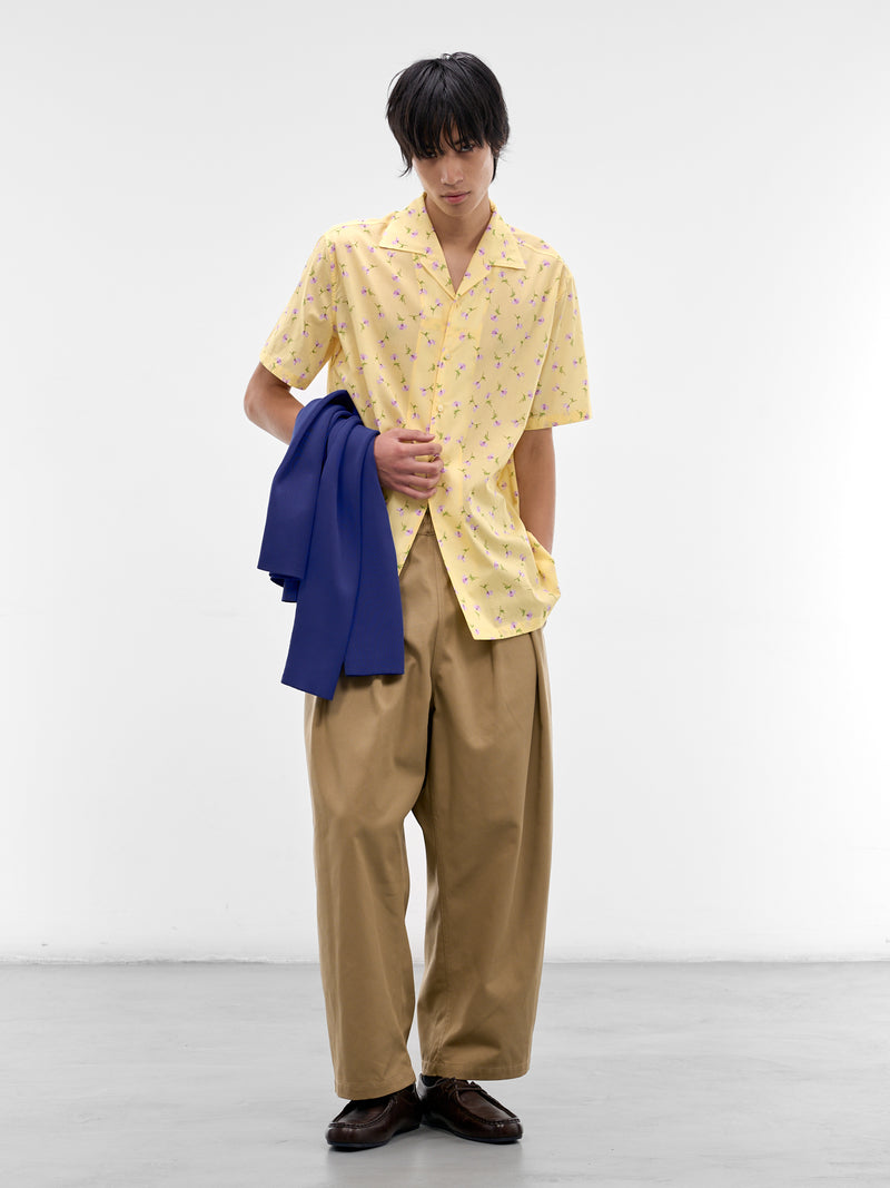 Yellow Floral Short Sleeve Shirt (J21DL0268-J45353-744-YELLOW)