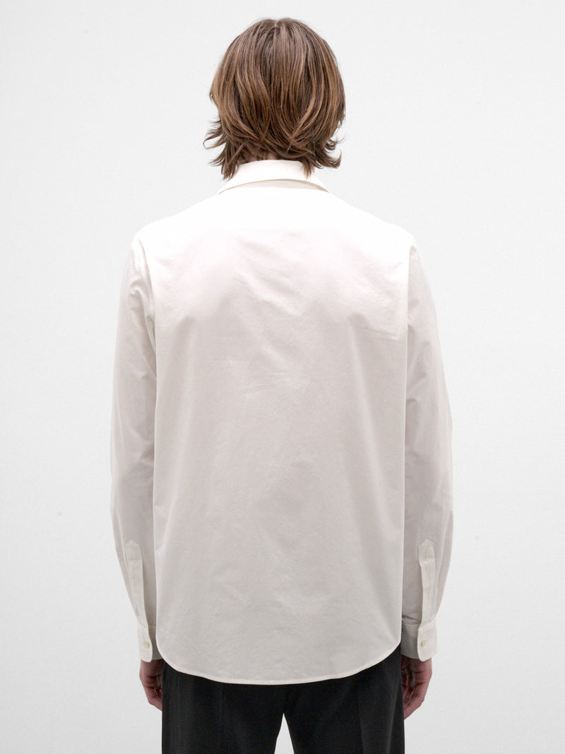 White Cotton Shirt (J21DL0285-J45338-106-SEASHELL)
